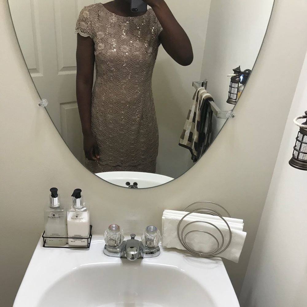 Sequined gold Alex Evenings Dress - Picture 4 of 4